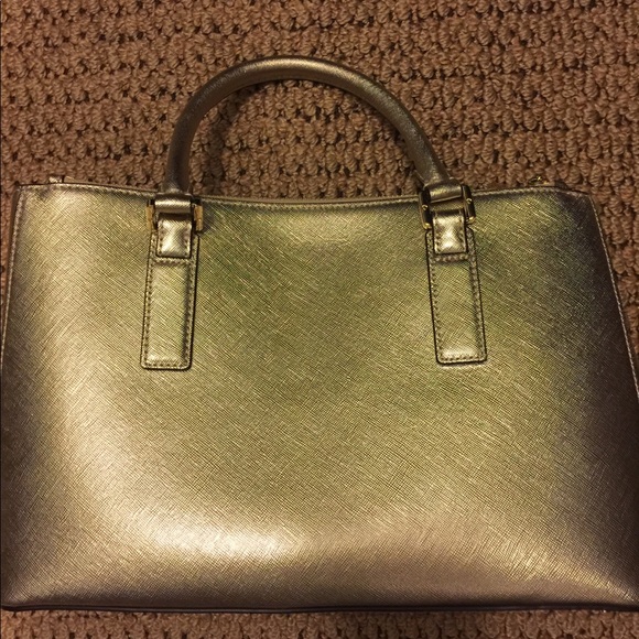 Tory Burch Robinson Metallic Mini Double Zip Tote - Picture 4 of 8